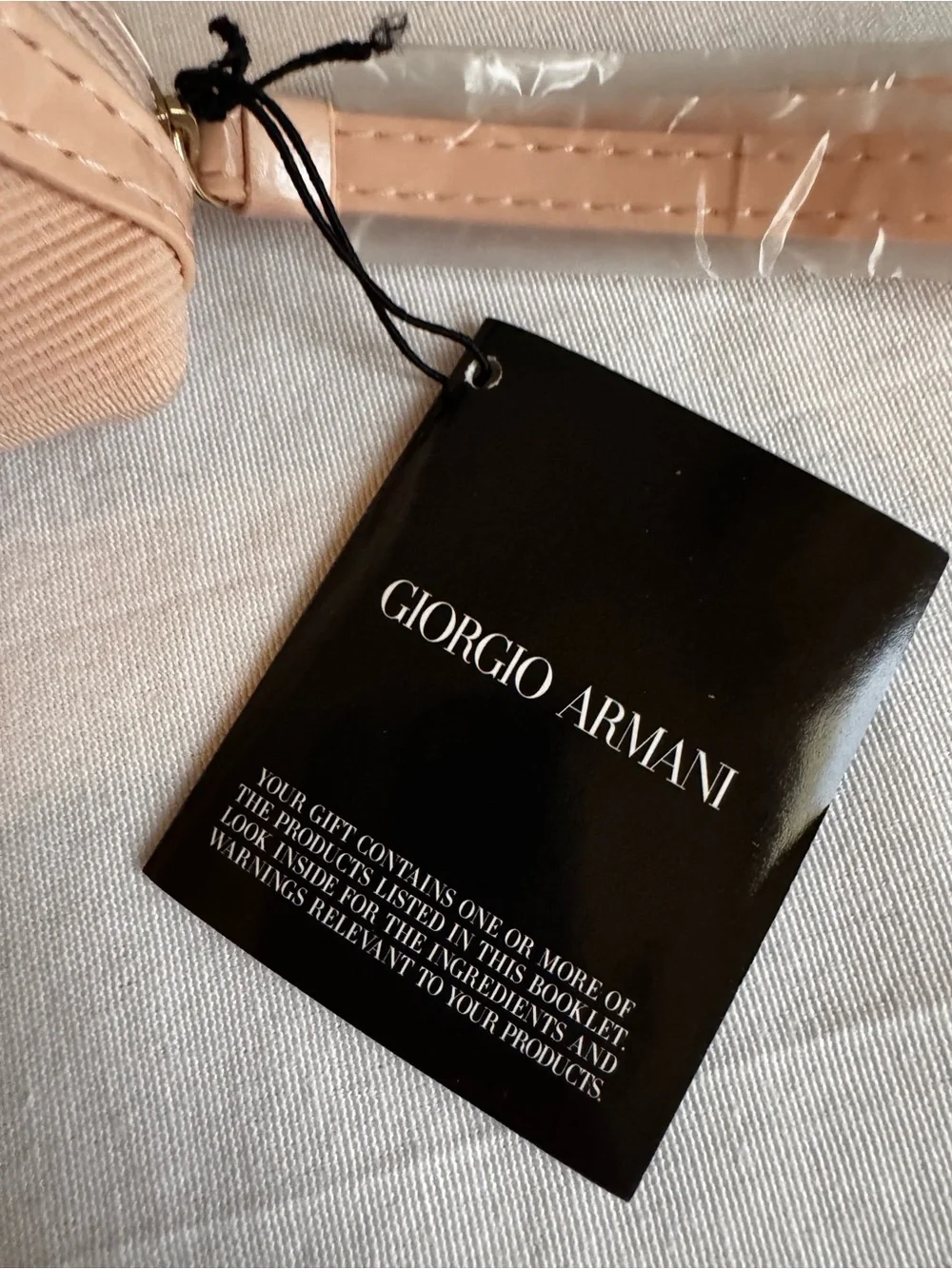 Giorgio Armani Blush Pink Half-Moon Cosmetic Case